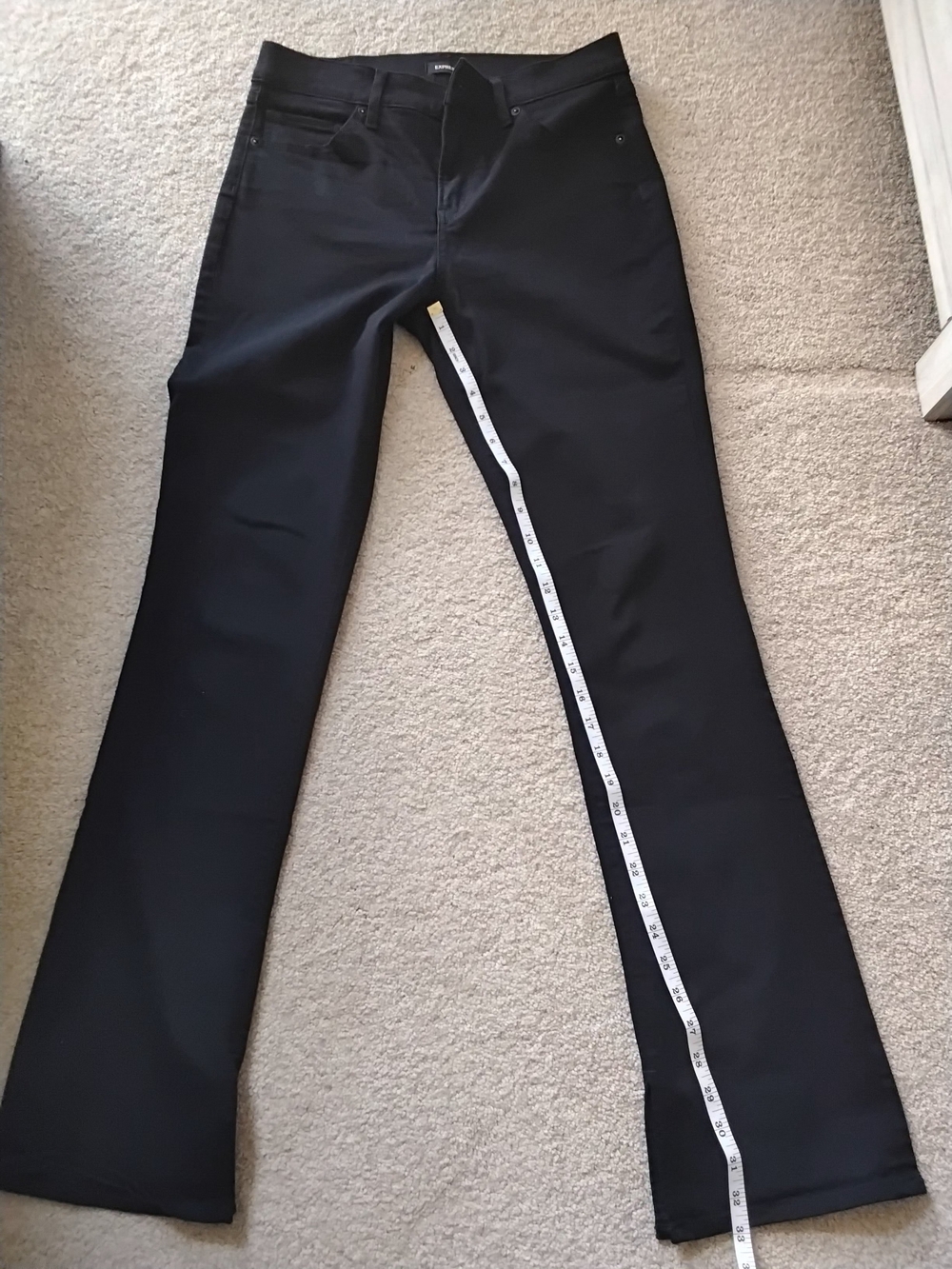 Express Mid Rise Skyscraper Jeans, Black, 8R - Picture 8 of 8